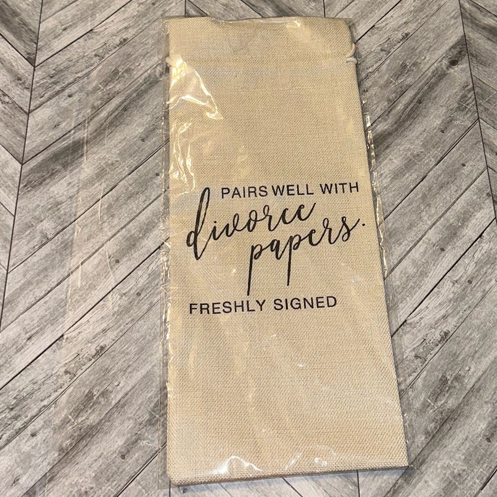 Divorce Papers Wine Bag - NWT